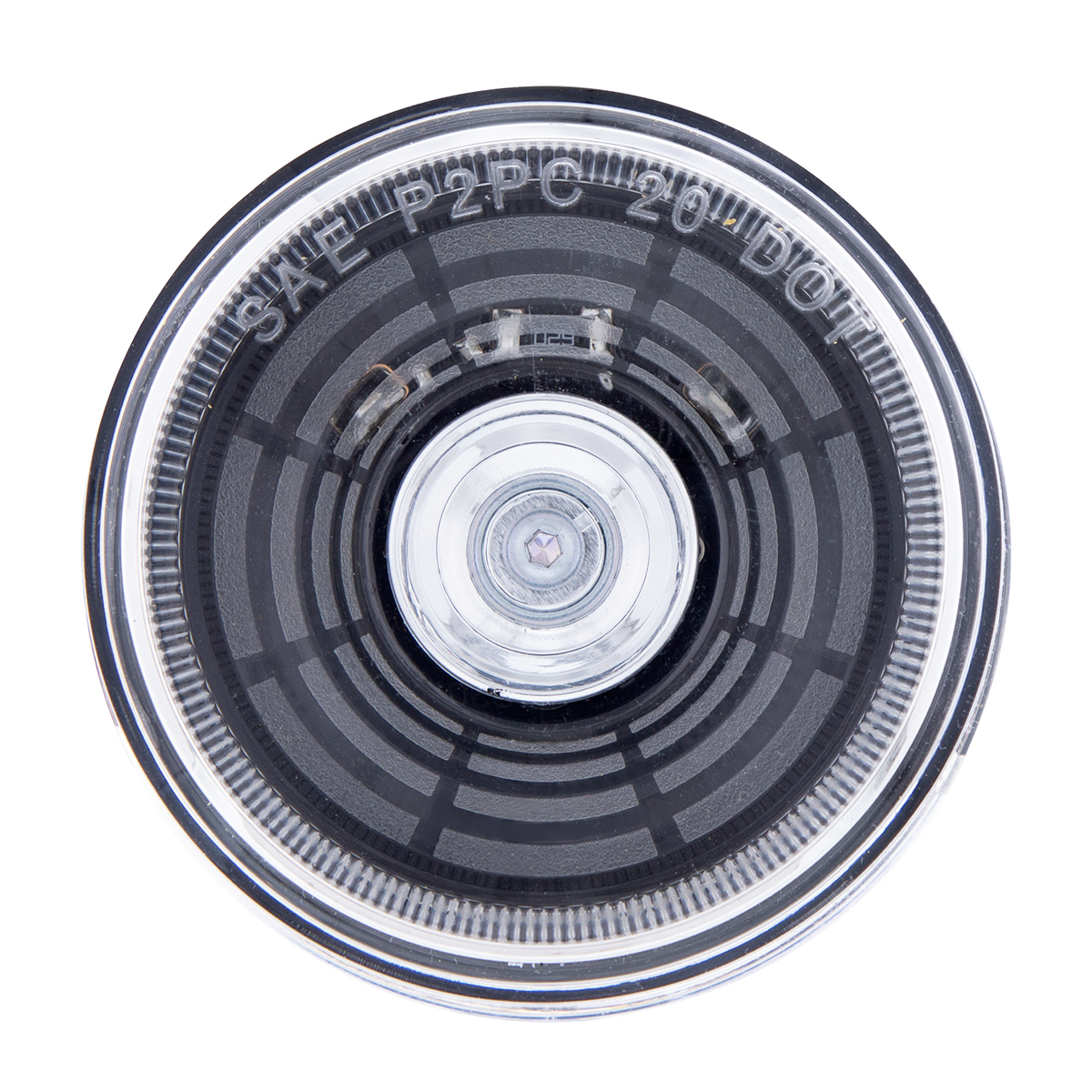 4 LED 2.5" Round Abyss Light (Clearance/Marker) - Red LED/Clear Lens - Thumbnail 2