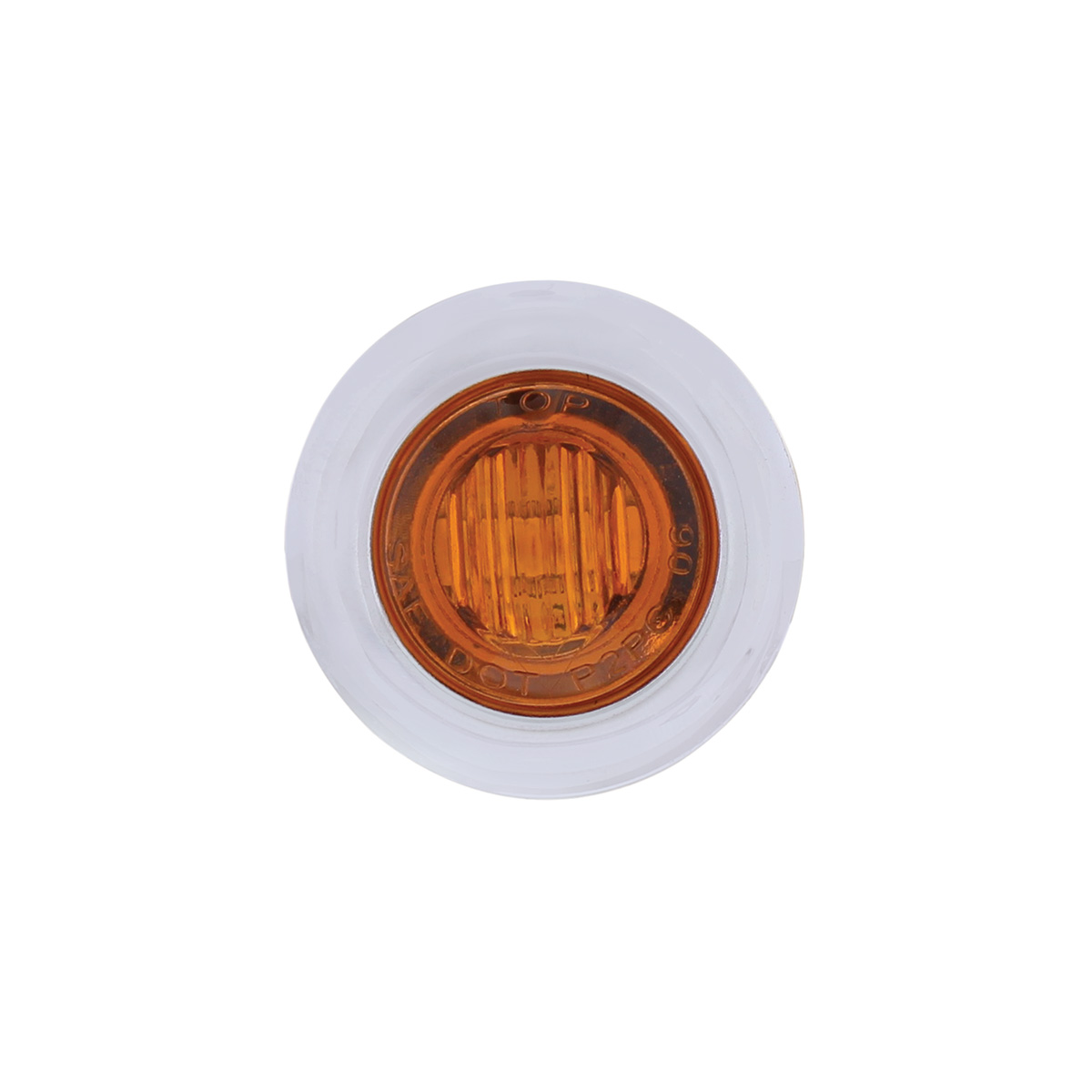3 LED Dual Function 3/4" Mini Auxiliary/Utility Light With Bezel & Washer - Amber LED/Amber Lens - Thumbnail 2