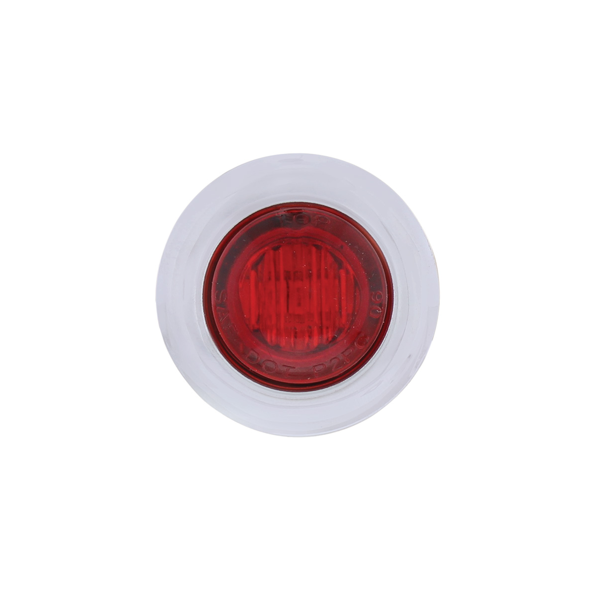 3 LED Dual Function 3/4" Mini Auxiliary/Utility Light With Bezel & Washer - Red LED/Red Lens - Thumbnail 2