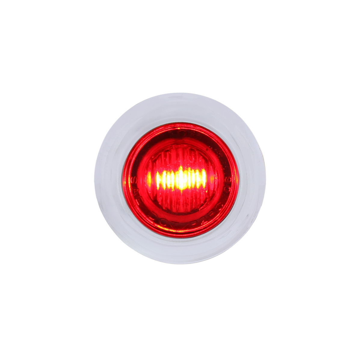 3 LED Dual Function 3/4" Mini Auxiliary/Utility Light With Bezel & Washer - Red LED/Red Lens - Thumbnail 6