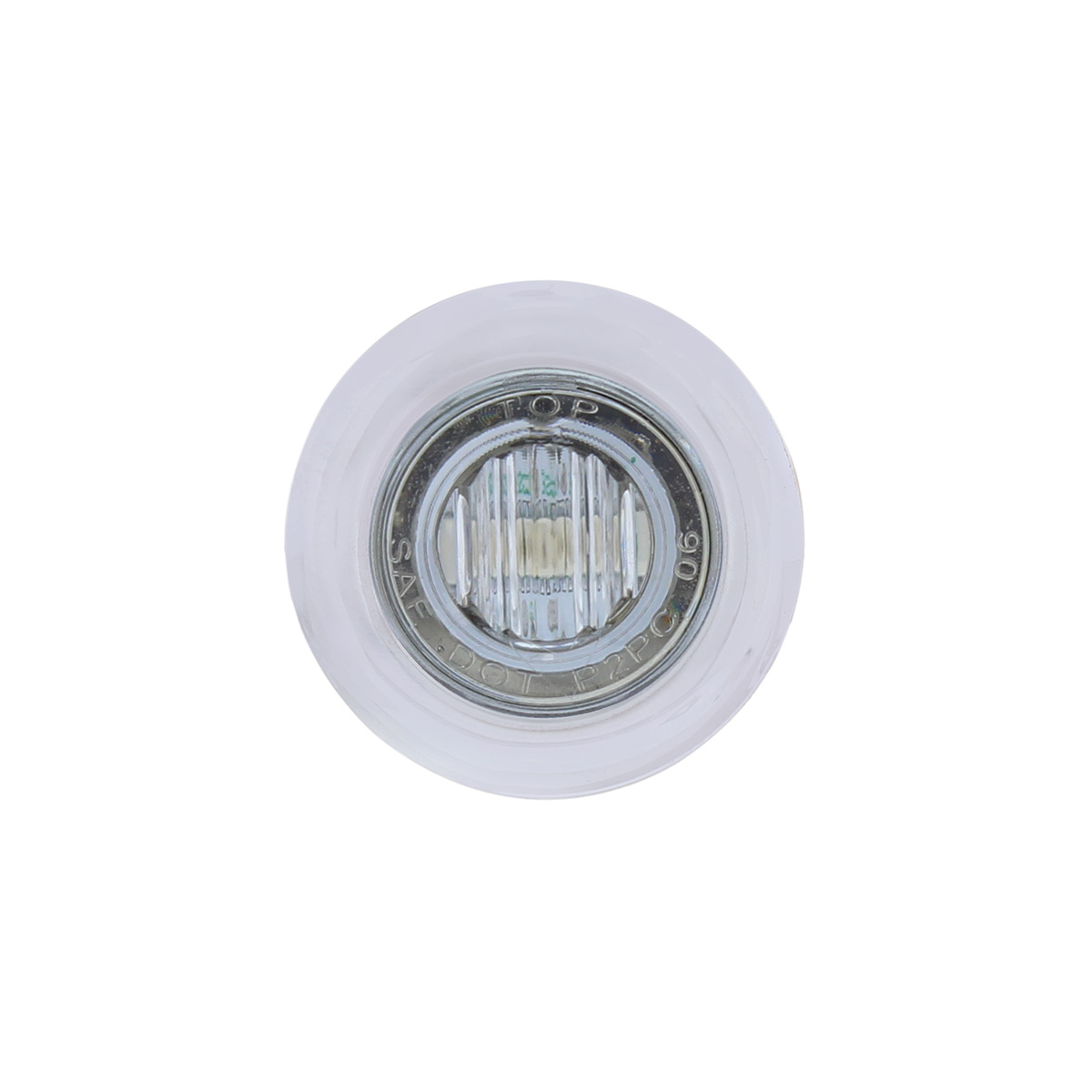 3 LED Dual Function 3/4" Mini Auxiliary/Utility Light With Bezel & Washer - Red LED/Clear Lens - Thumbnail 2