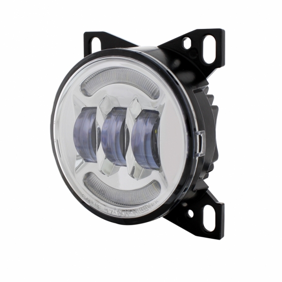 18 LED Fog Light With LED Light Bar For Peterbilt 579 (2012-2021) & Kenworth T660 (2007-2017)-Chrome - Thumbnail 3