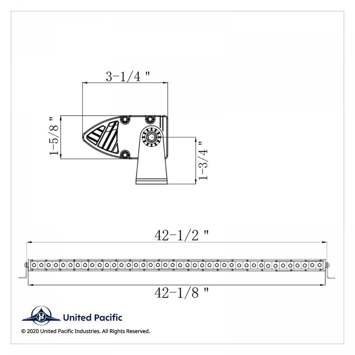 40 High Power CREE LED Single Row 42" Light Bar - Spot & Flood - Thumbnail 4