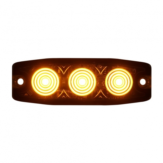 3 High Power LED Super Thin Warning Light - Amber LED (Bulk)