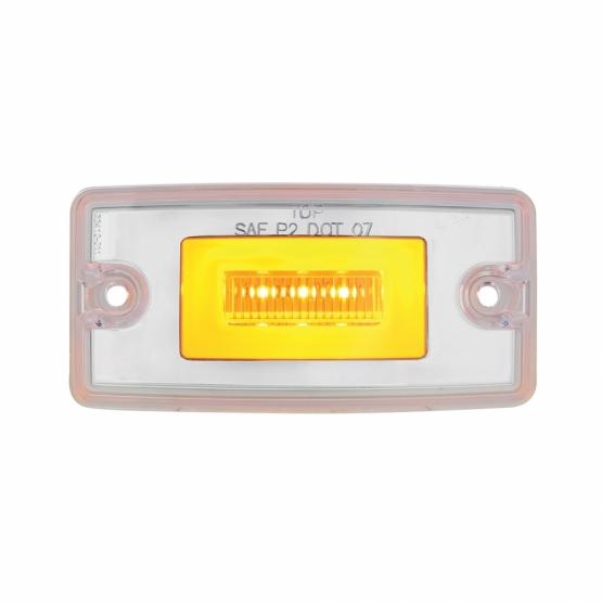 11 LED Cab GloLight For Freightliner Century (1996-2011) And Columbia (2001-2017) - Amber LED/Clear Lens