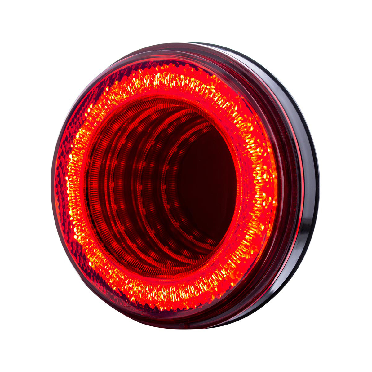 24 LED 4" Round Mirage Light (Stop, Turn & Tail) - Red LED/Red Lens - Thumbnail 3