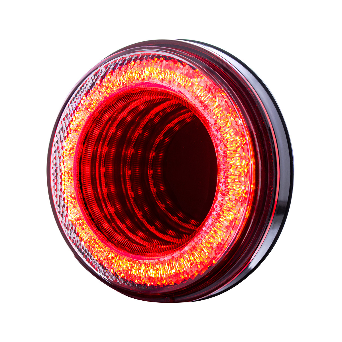 24 LED 4" Round Mirage Light (Stop, Turn & Tail) - Red LED/Clear Lens (Bulk) - Thumbnail 3