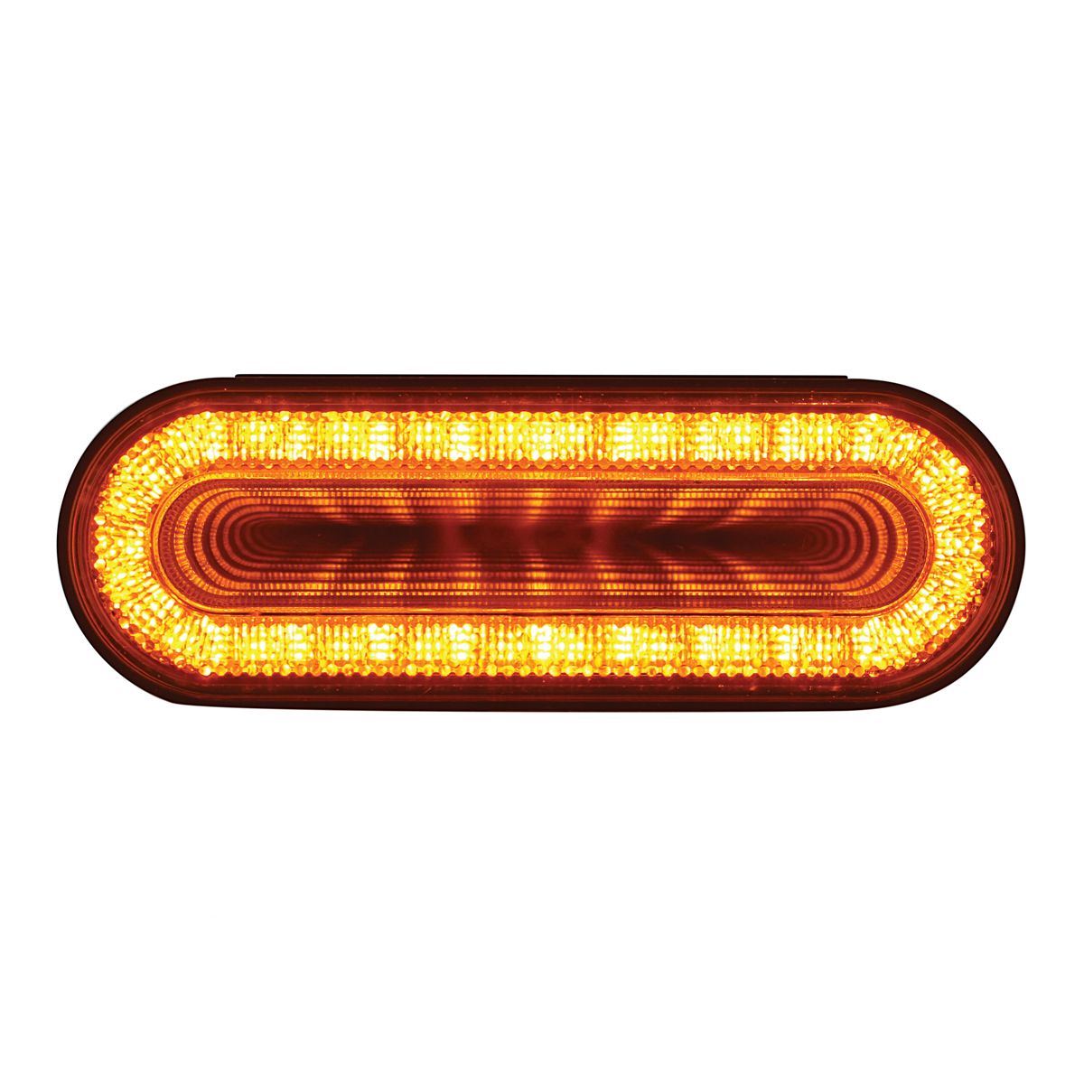 24 LED 6" Oval Mirage Light (Turn Signal) - Amber LED/Amber Lens
