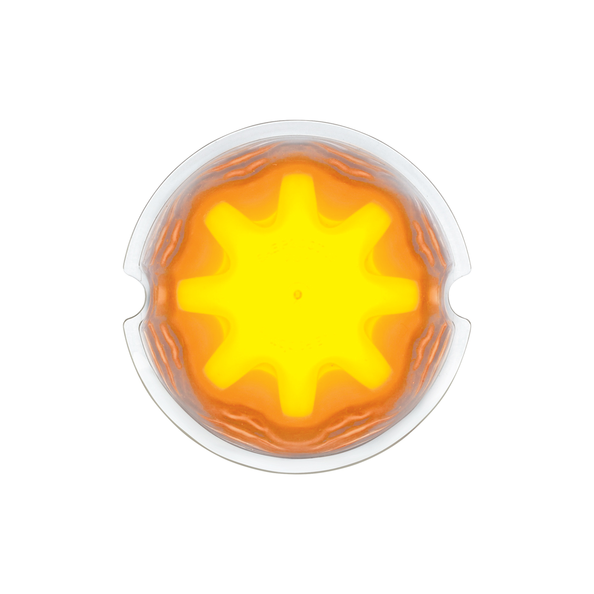 9 LED Dual Function GloLight Watermelon Cab/Auxiliary Light - Amber LED/Clear Lens - Thumbnail 6