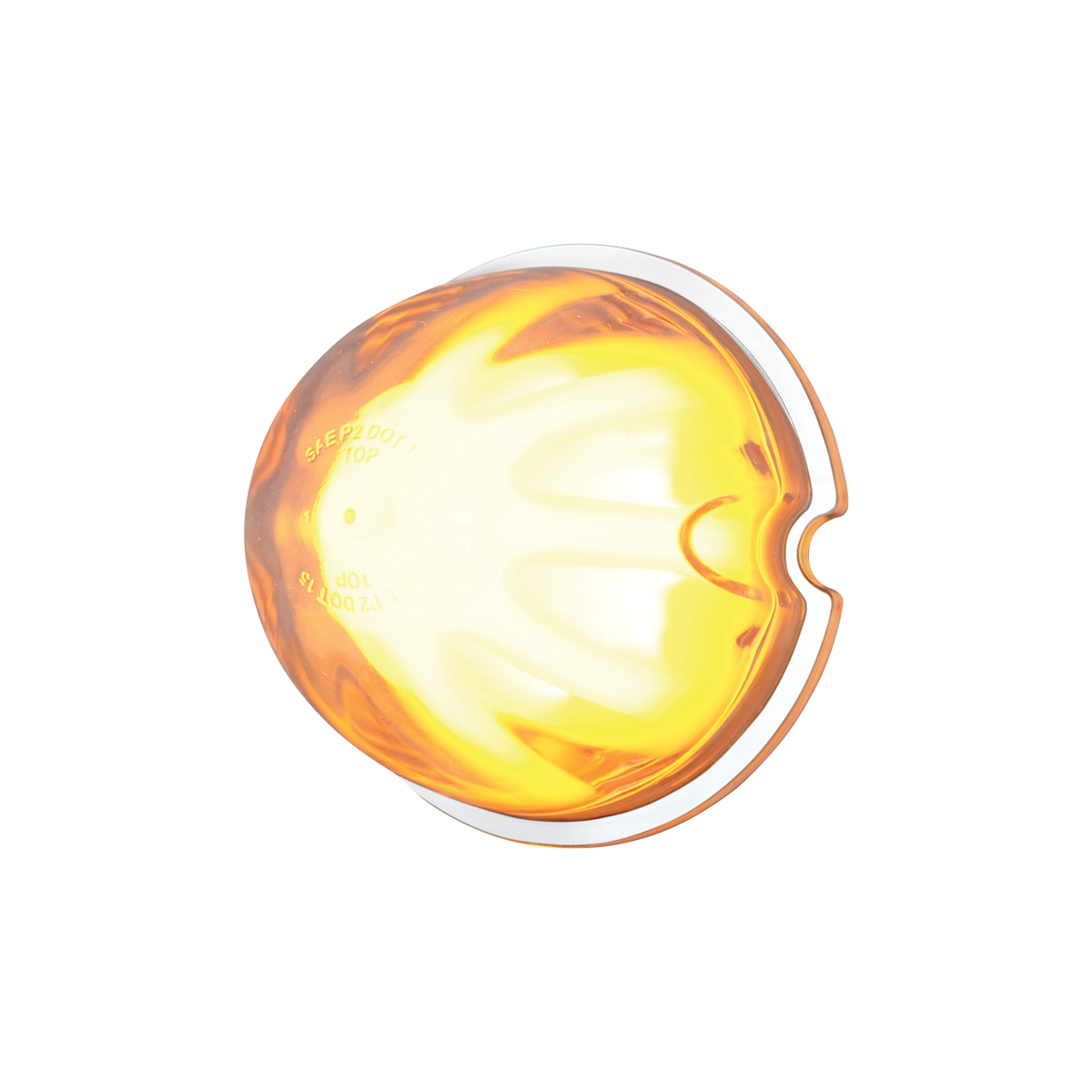 9 LED Dual Function GloLight Watermelon Cab/Auxiliary Light - Amber LED/Clear Lens (Bulk) - Thumbnail 4