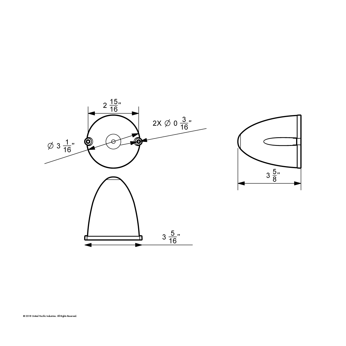 9 LED Dual Function GloLight Watermelon Grakon 1000 Style Cab Light - Amber LED/Clear Lens - Thumbnail 8