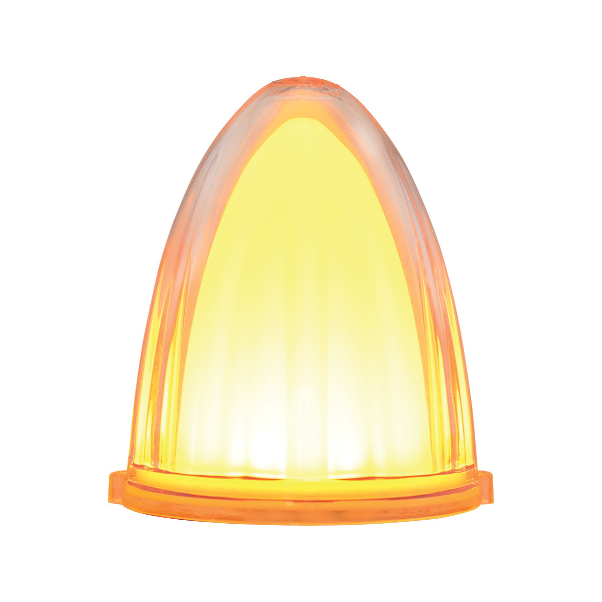 9 LED Dual Function GloLight Watermelon Grakon 1000 Style Cab Light - Amber LED/Clear Lens - Thumbnail 9