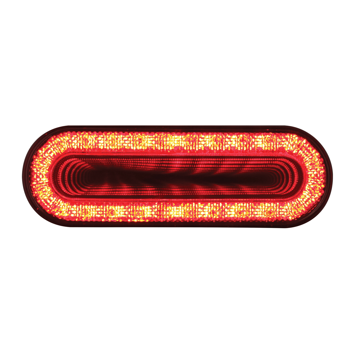 24 LED 6" Oval Mirage Light (Stop, Turn & Tail) - Red LED/Clear Lens - Thumbnail 5