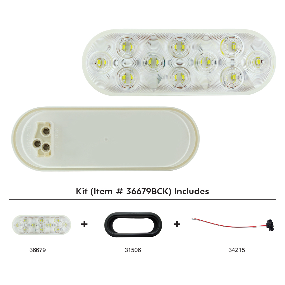 20 LED 6" Oval Back-Up Light Kit - Competition Series - Thumbnail 6