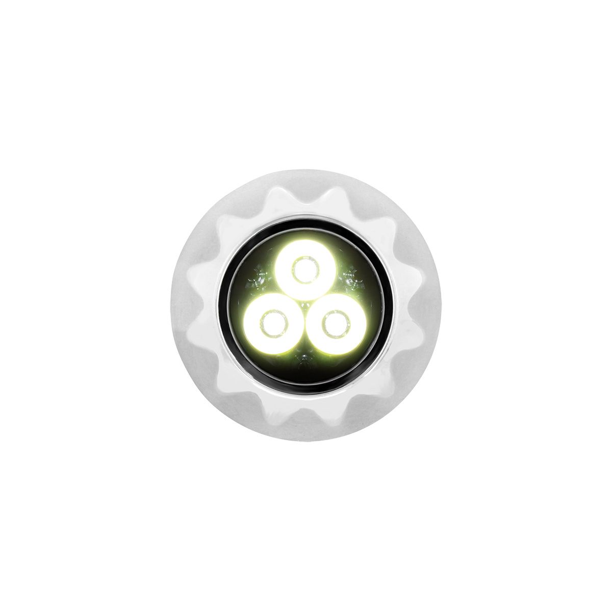 3 High Power LED 3/4" Mini Warning Light - White LED (Bulk)