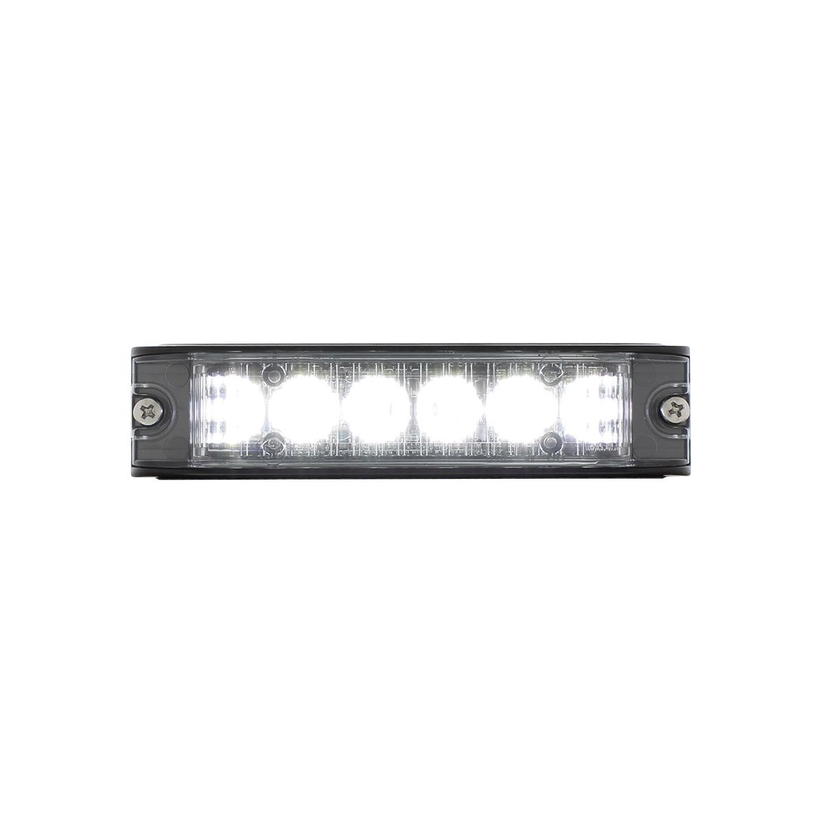 6 High Power LED Low Profile Warning Lighthead - White LED