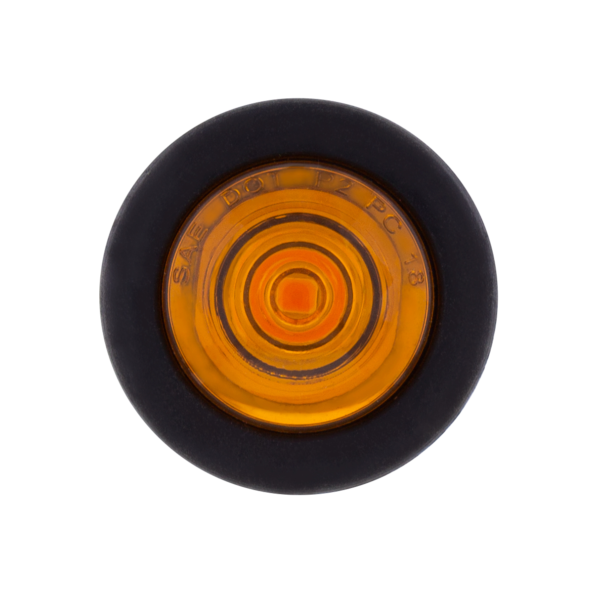 1 LED 3/4" Mini Clearance Light Amber LED With Amber Lens With Rubber Grommet (Bulk) - Thumbnail 2
