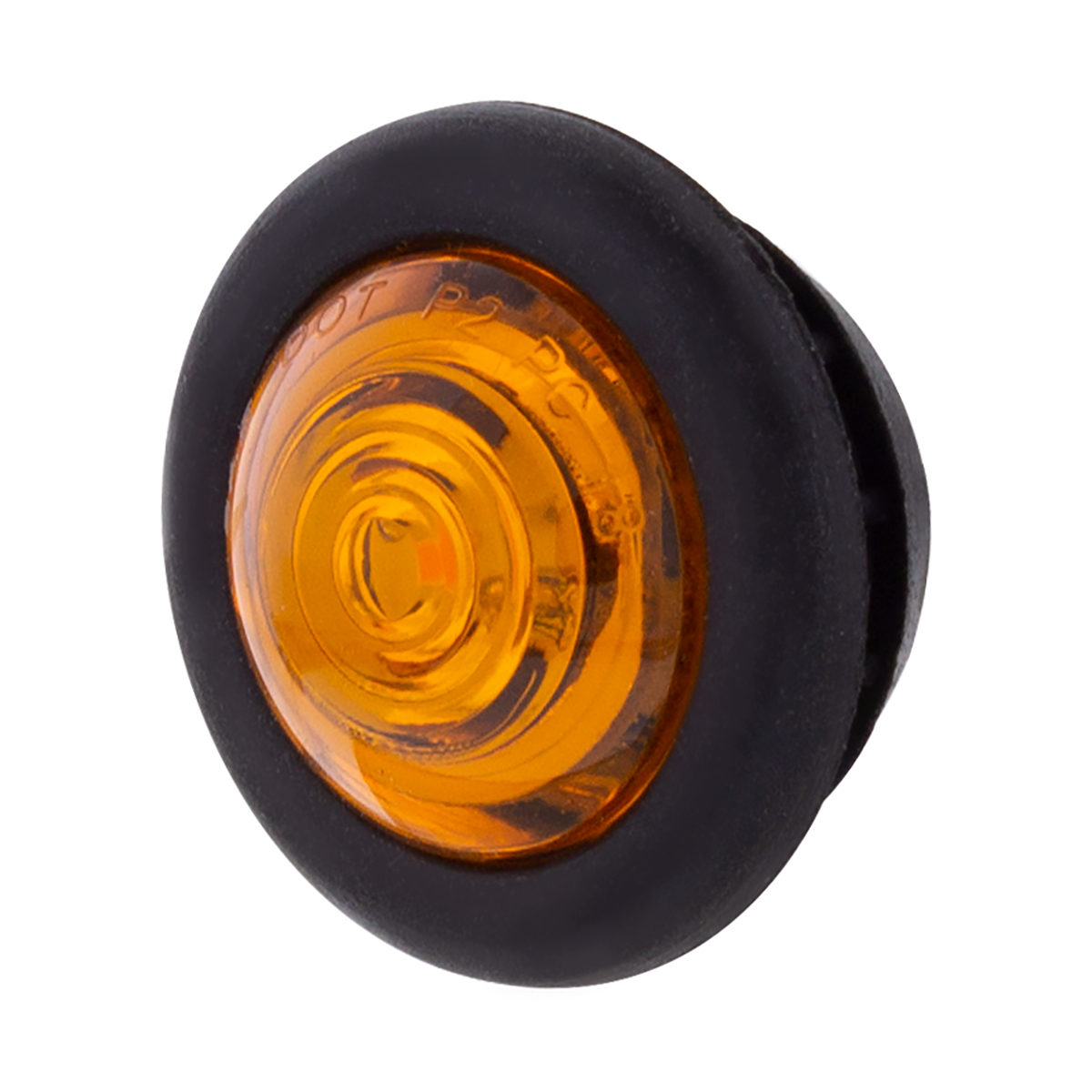1 LED 3/4" Mini Clearance Light Amber LED With Amber Lens With Rubber Grommet (Bulk) - Thumbnail 3