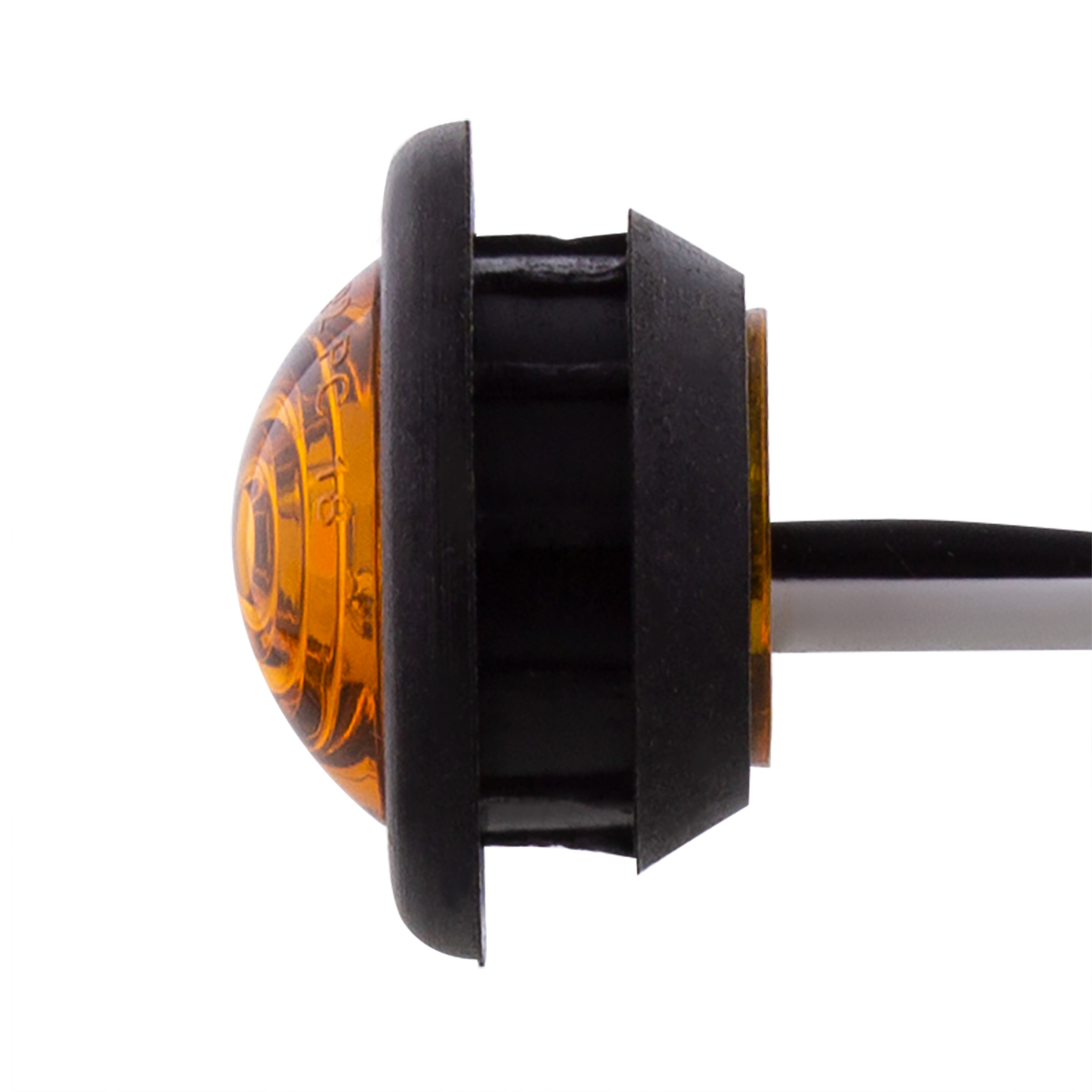 1 LED 3/4" Mini Clearance Light Amber LED With Amber Lens With Rubber Grommet (Bulk) - Thumbnail 4