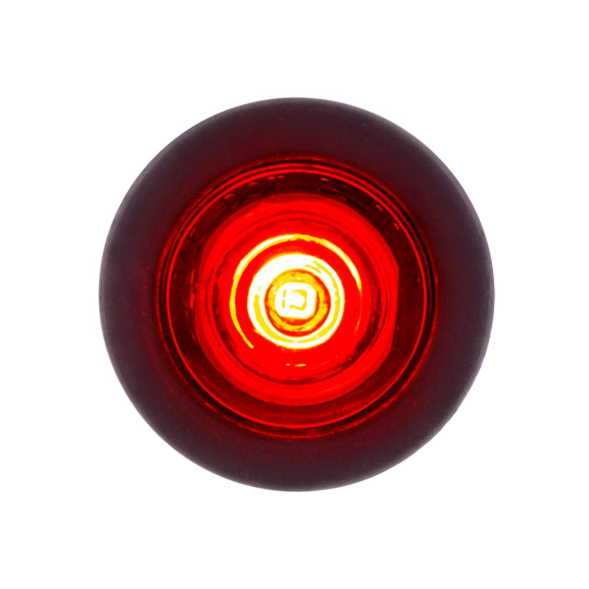 1 LED 3/4" Mini Clearance Light Red LED With Red Lens With Rubber Grommet (Bulk)