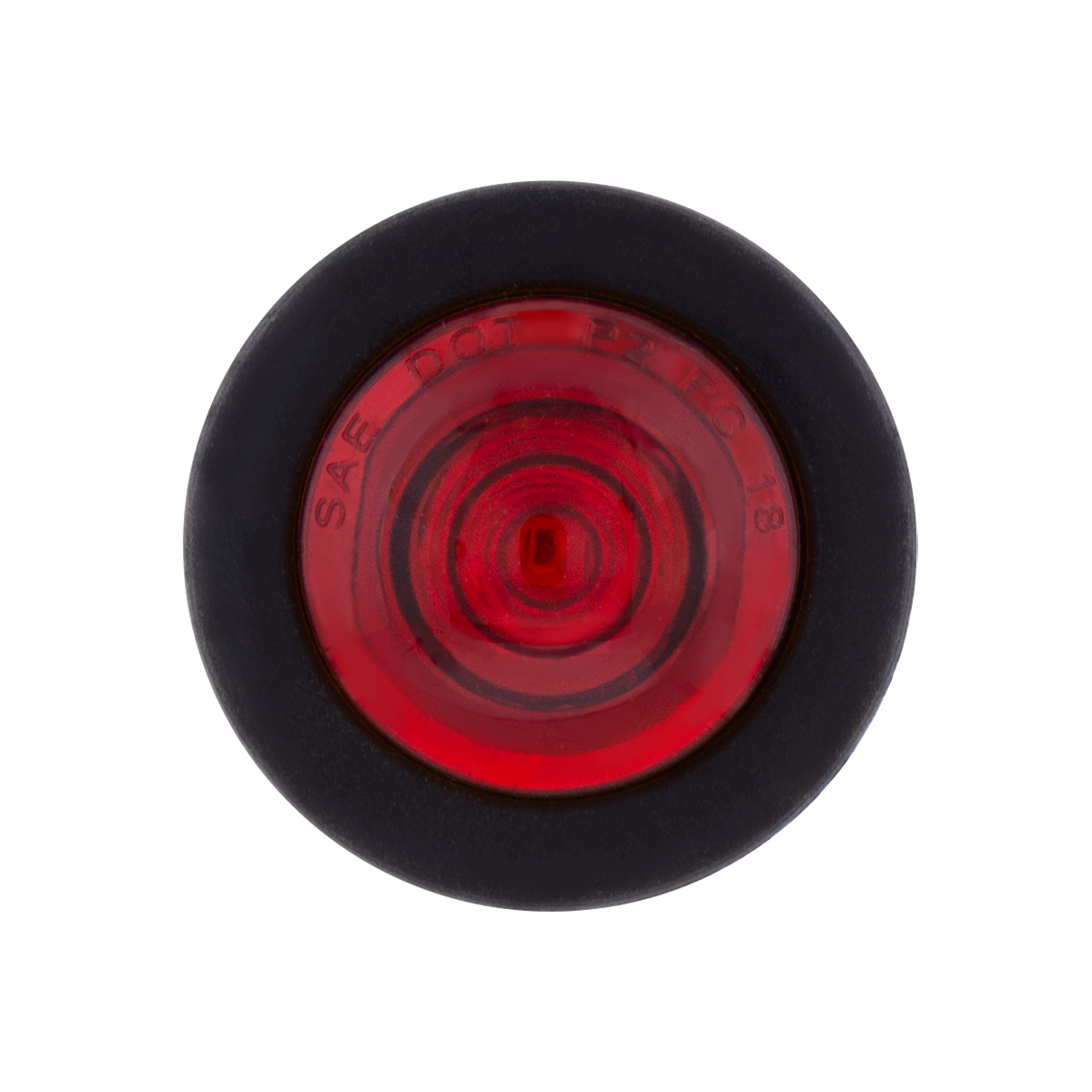 1 LED 3/4" Mini Clearance Light Red LED With Red Lens With Rubber Grommet (Bulk) - Thumbnail 2