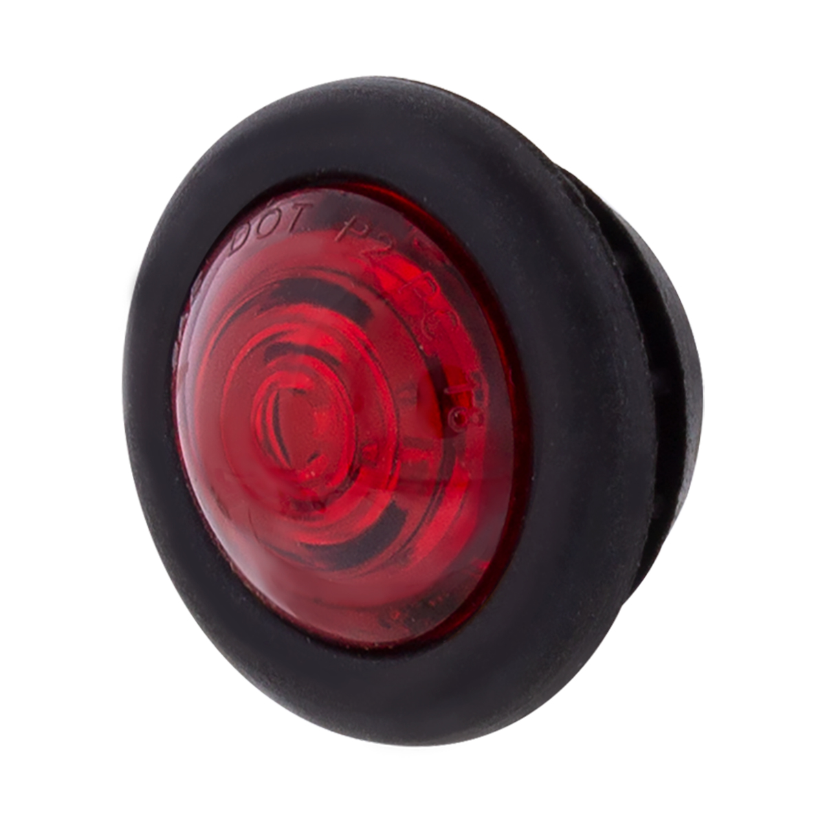 1 LED 3/4" Mini Clearance Light Red LED With Red Lens With Rubber Grommet (Bulk) - Thumbnail 3