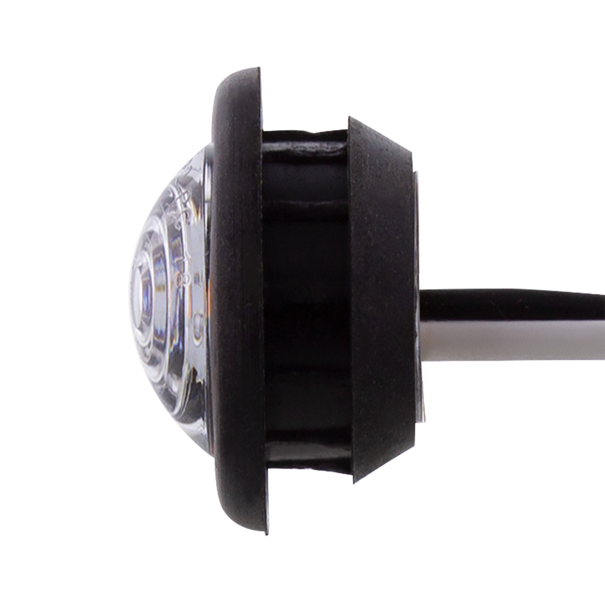 1 LED 3/4" Mini Clearance Light Amber LED With Clear Lens With Rubber Grommet (Bulk) - Thumbnail 4