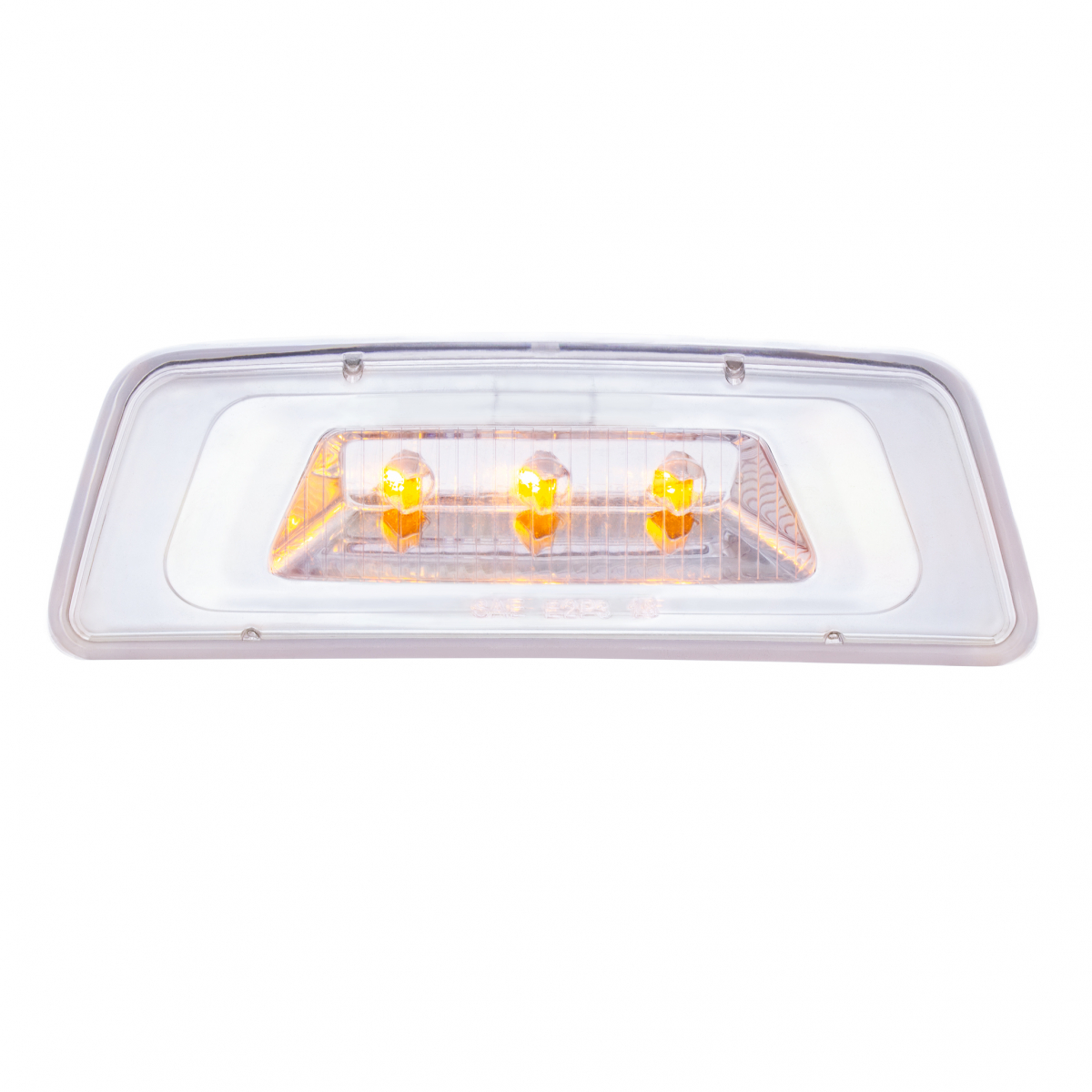 3 LED Fender Turn Signal/Parking Light For Kenworth T680/T700/T880 - Amber LED/Clear Lens