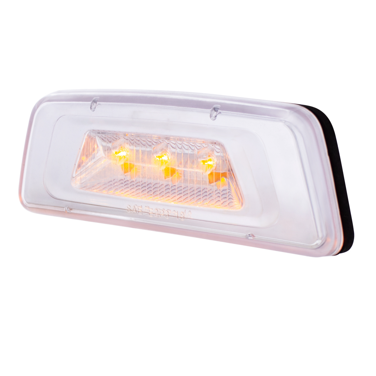 3 LED Fender Turn Signal/Parking Light For Kenworth T680/T700/T880 - Amber LED/Clear Lens - Thumbnail 11