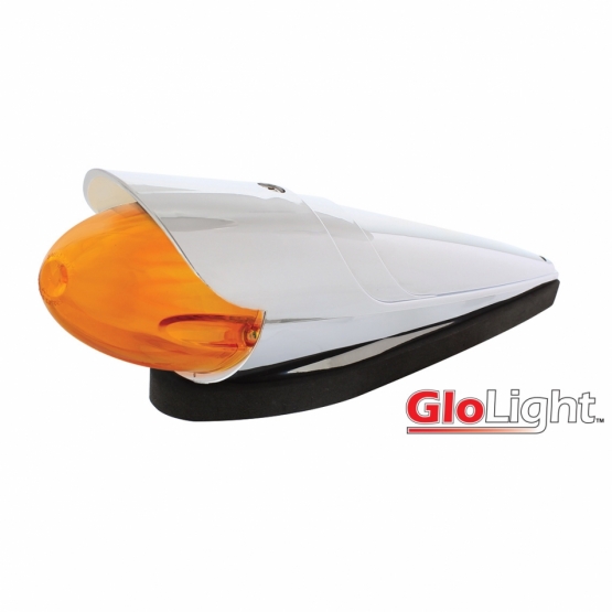 9 LED Dual Function GloLight Watermelon Grakon 1000 Style Cab Light Kit With Visor - Amber LED/Amber Lens - Thumbnail 2