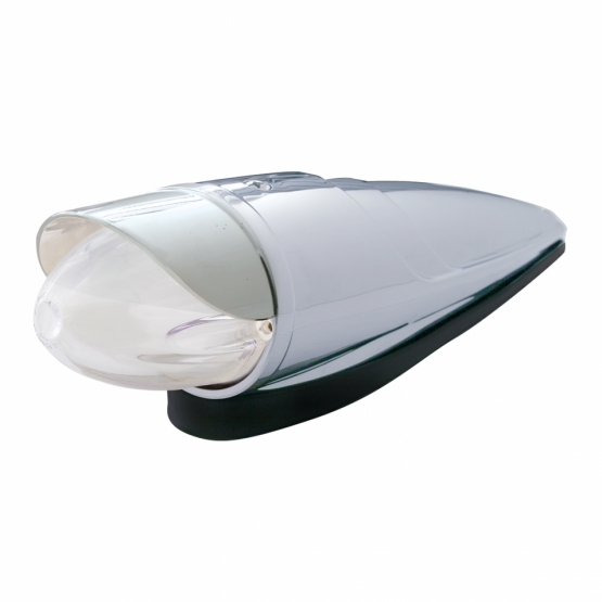 9 LED Dual Function GloLight Watermelon Grakon 1000 Cab Light Kit With Visor - Amber LED/Clear Lens - Thumbnail 2