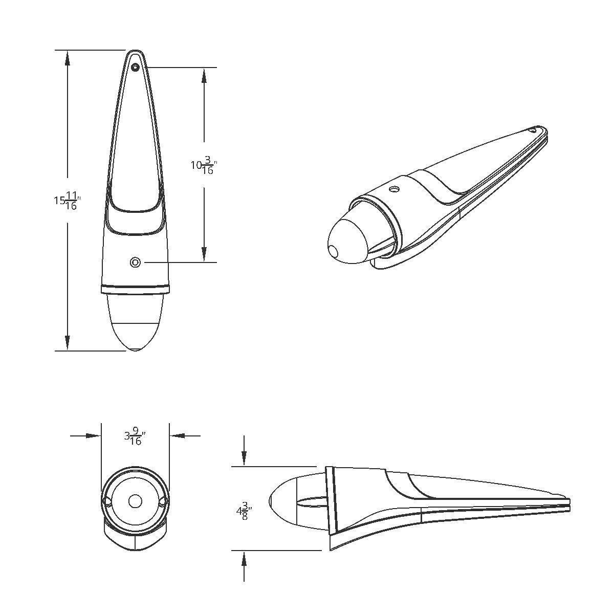 9 LED Dual Function GloLight Watermelon Grakon 1000 Style Cab Light Kit - Amber LED/Clear Lens - Thumbnail 3
