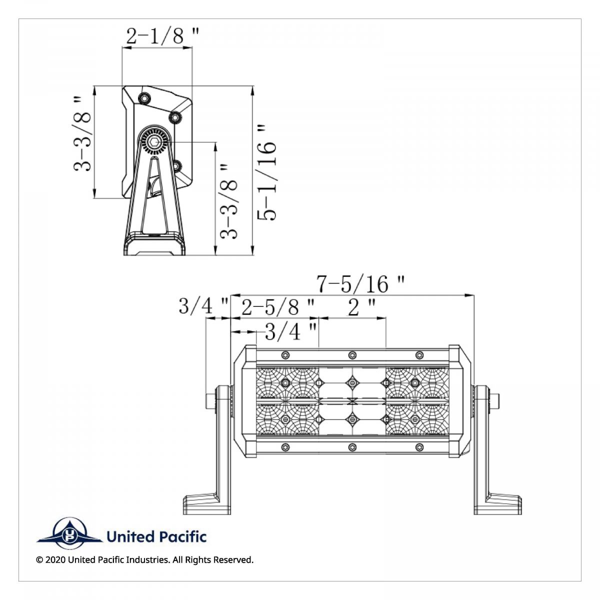 12 High Power LED Dual Row 8" Curved Flood/Spot Light Bar - Thumbnail 4