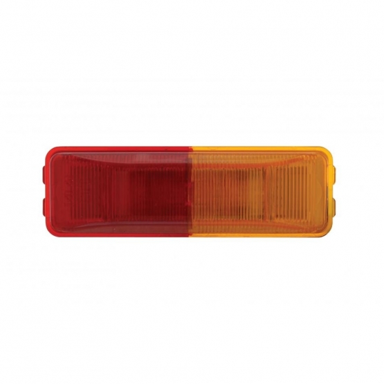 6 LED Rectangular Fender Mount Light (Clearance/Marker) With Amber & Red Lens (Bulk) - Thumbnail 2
