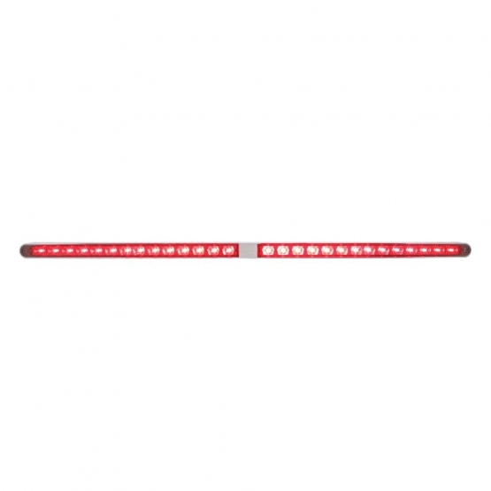 Dual 14 LED 12" Light Bars With Bezel - Red LED/Red Lens