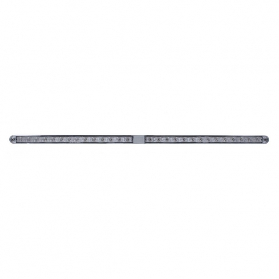 Dual 14 LED 12" Light Bars With Bezel - Amber LED/Clear Lens