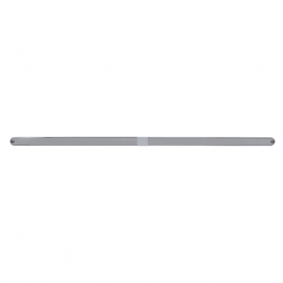 Dual 14 LED 12" Light Bars With Bezel - Amber LED/Chrome Lens