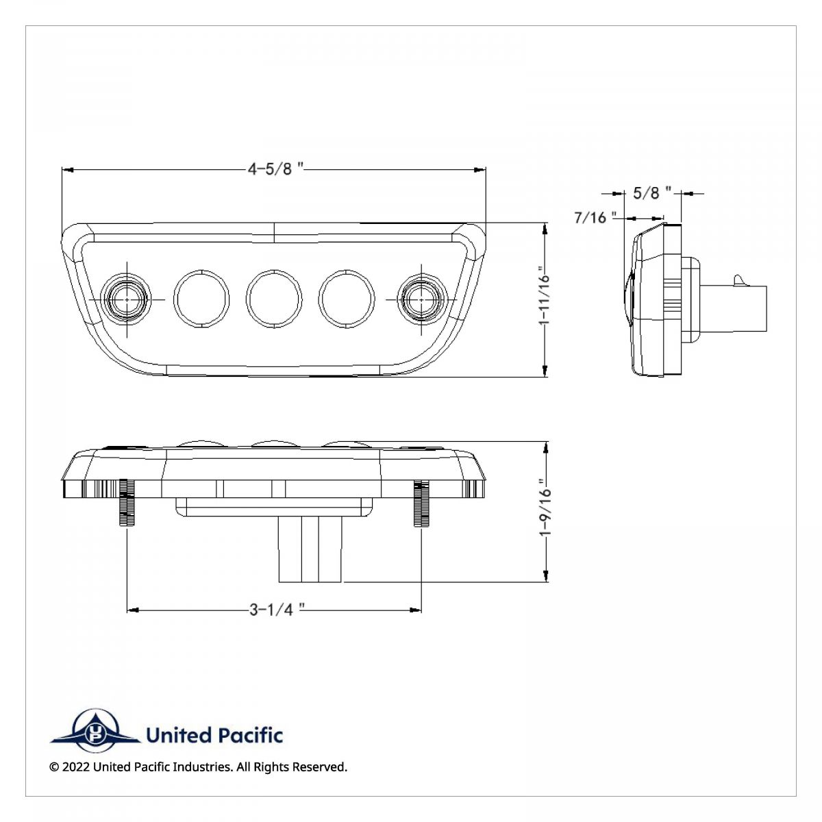 3 LED Cab Light For 2013-2021 Peterbilt 579 & Kenworth T680/T770/T880 -Amber LED/Lens - Thumbnail 8