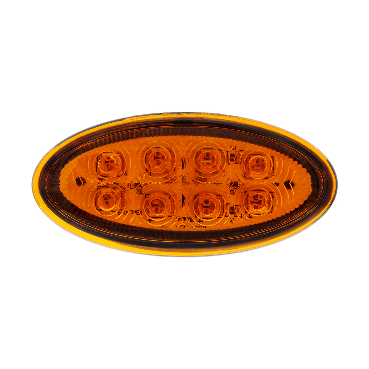 8 LED Fender Parking & Turn Signal Light For Peterbilt 386 (2006-2014) & 387 (2006-2010)-Amber LED/Amber Lens - Thumbnail 2