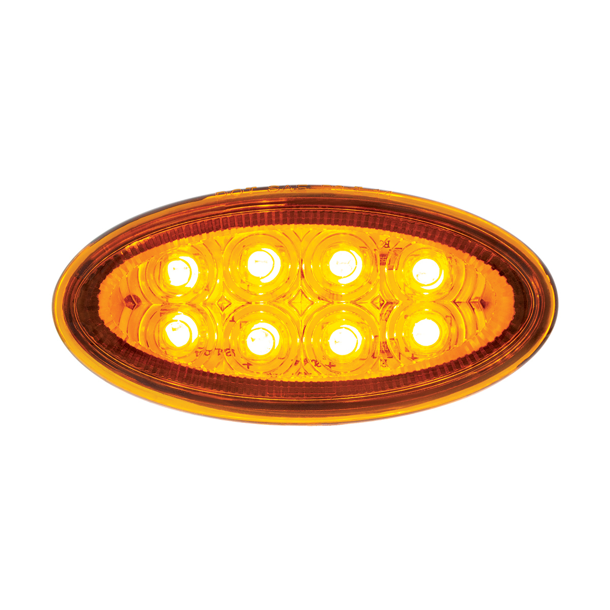 8 LED Fender Parking & Turn Signal Light For Peterbilt 386 (2006-2014) & 387 (2006-2010)-Amber LED/Amber Lens - Thumbnail 8