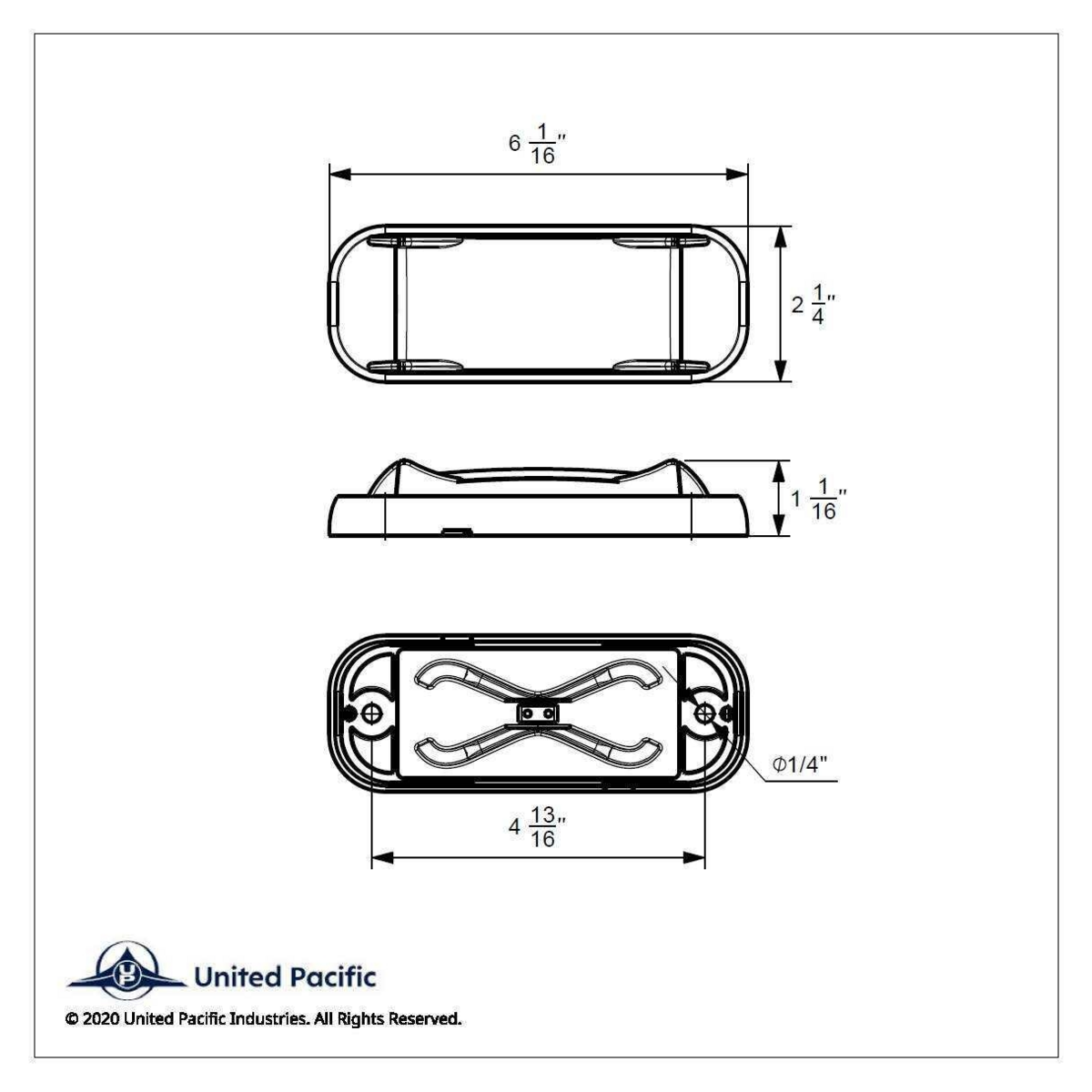 4 LED Saber Rectangular Marker Light With Red Lens - Thumbnail 10