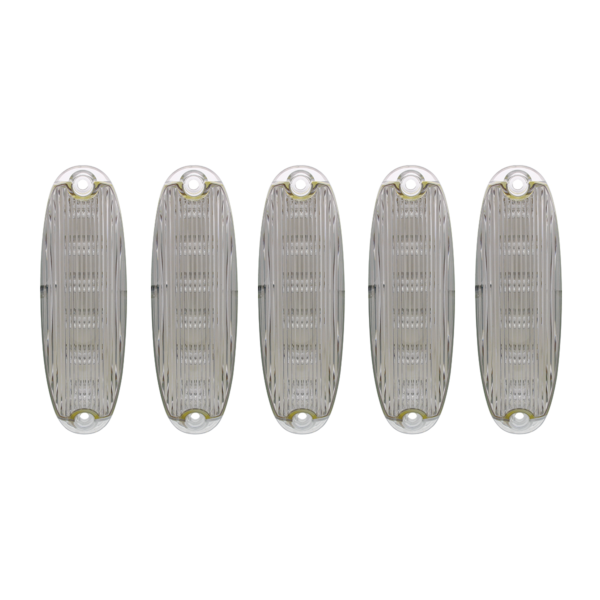 6 Amber LED Cab Lights For 2008-2017 Freightliner Cascadia - Clear Lens (5-Pack) - Thumbnail 2