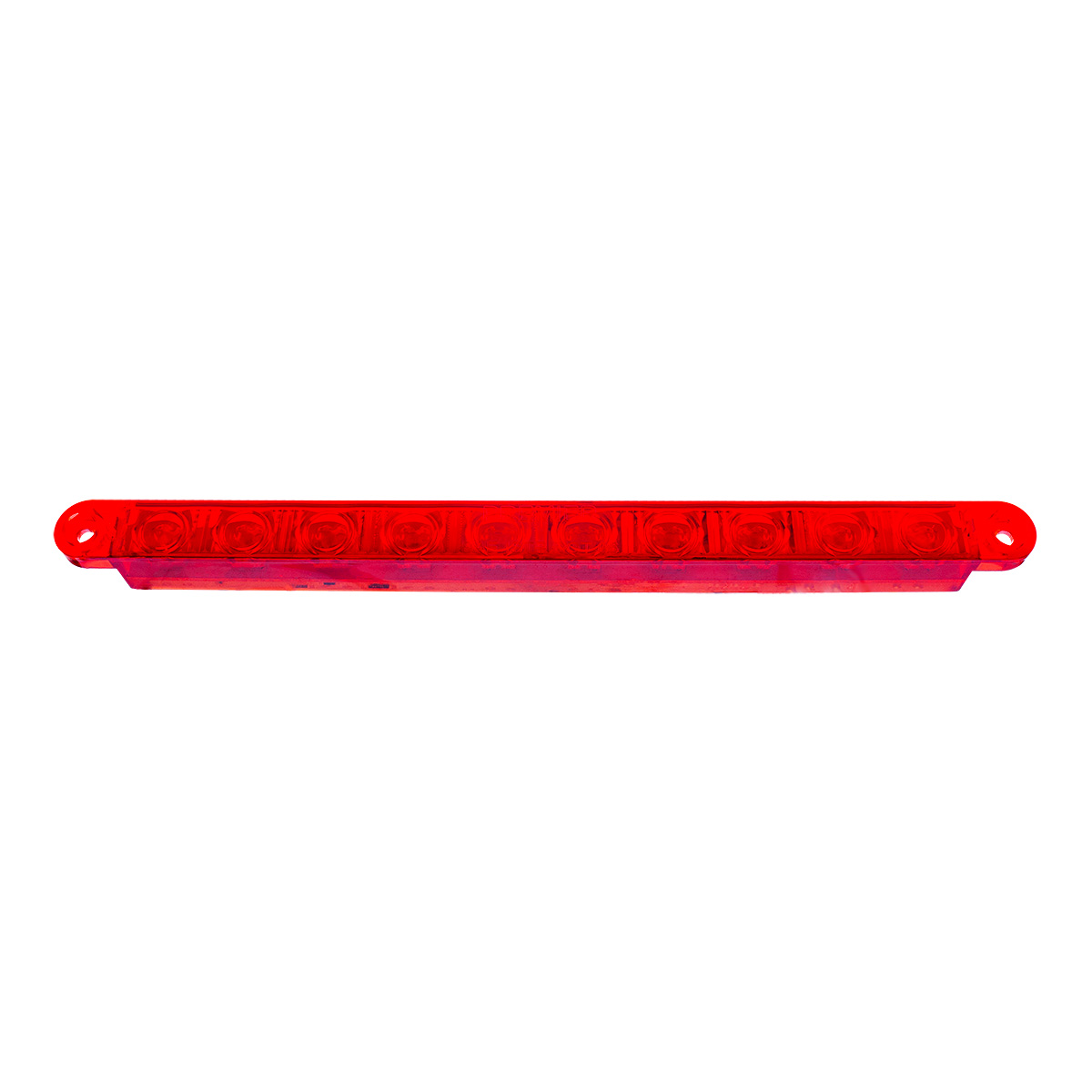 10 LED 9" Split Turn Function Light Bar - Red LED/Red Lens (Bulk) - Thumbnail 7