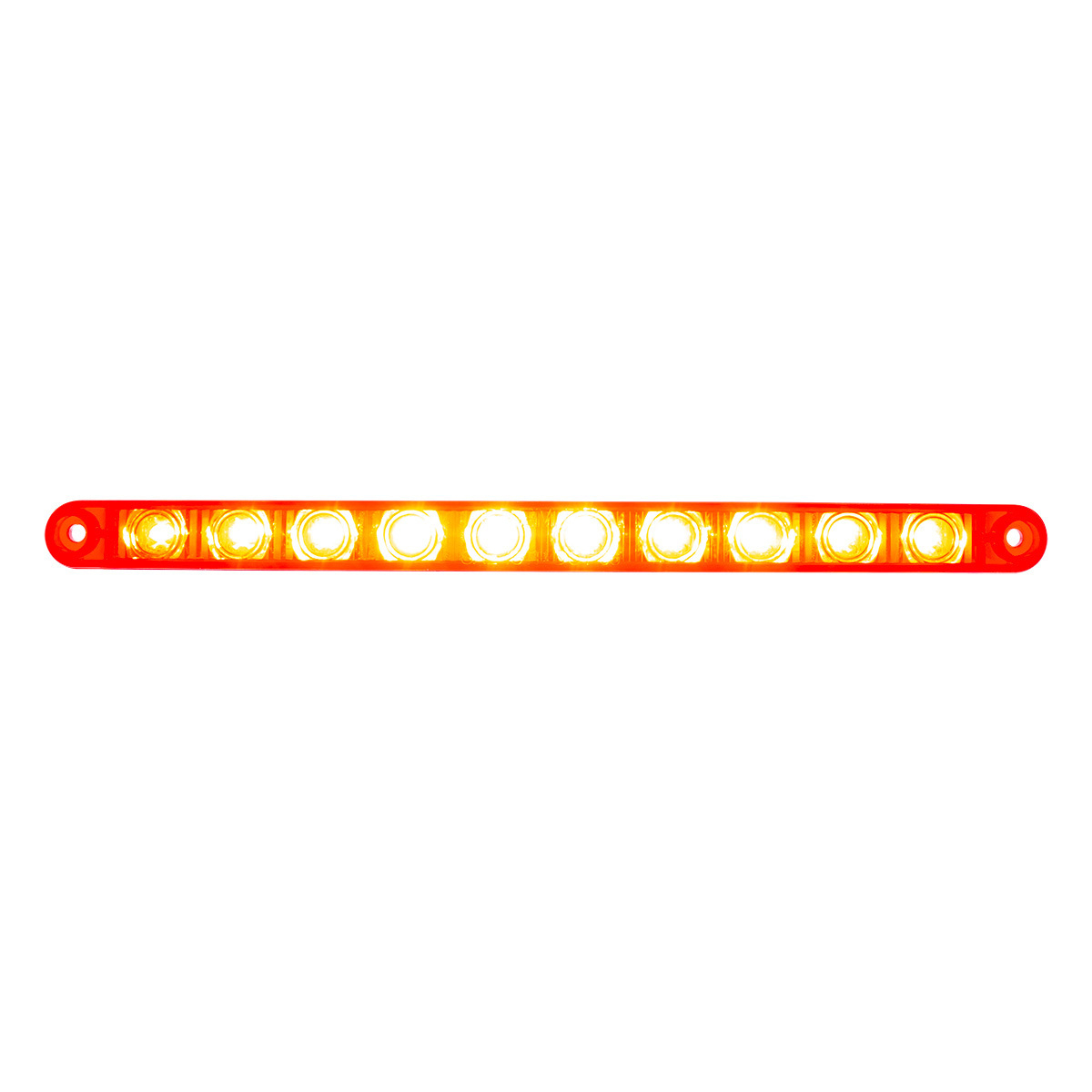 10 LED 9" Split Turn Function Light Bar - Red LED/Red Lens (Bulk) - Thumbnail 9