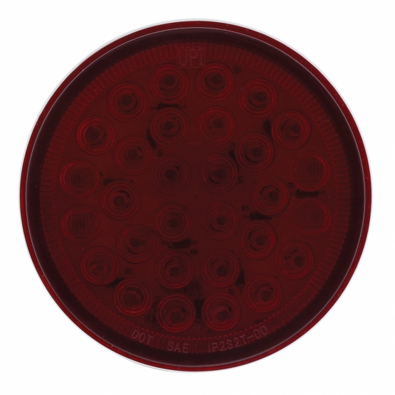 30 LED 4" Round Light (Stop, Turn & Tail) - Red LED/Red Lens - Thumbnail 2