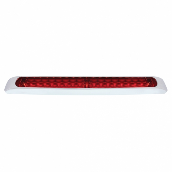 19 LED 17" Light Bar With Bezel (Stop, Turn & Tail) - Red LED/Red Lens - Thumbnail 3