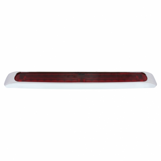 19 LED 17" Light Bar With Bezel (Stop, Turn & Tail) - Red LED/Red Lens - Thumbnail 4
