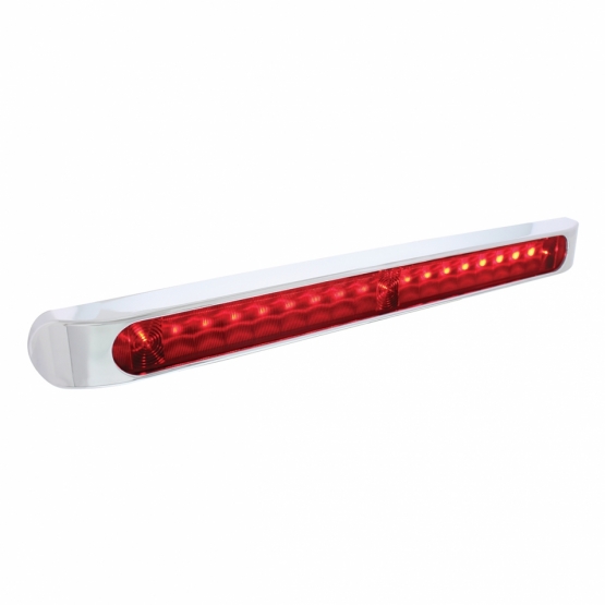 19 LED 17" Light Bar With Bezel (Stop, Turn & Tail) - Red LED/Red Lens - Thumbnail 5