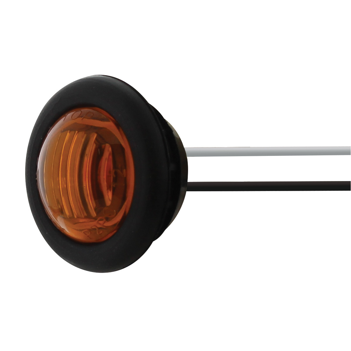 Single SMD LED 3/4" Mini Light (Clearance/Marker) With Rubber Grommet - Amber LED/Amber Lens - Thumbnail 3
