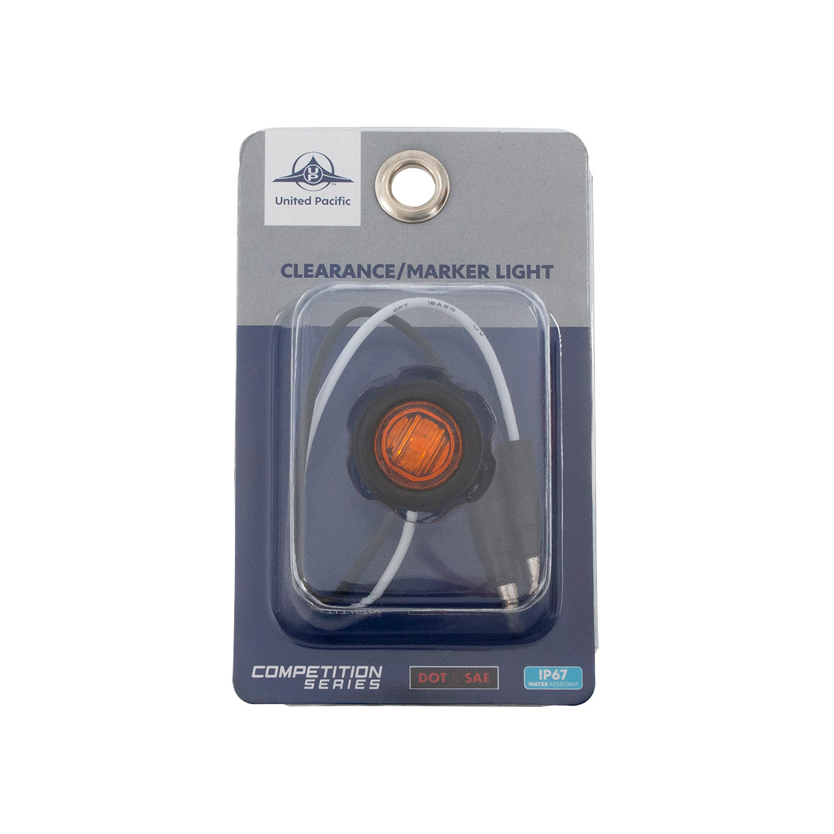Single SMD LED 3/4" Mini Light (Clearance/Marker) With Rubber Grommet - Amber LED/Amber Lens - Thumbnail 5